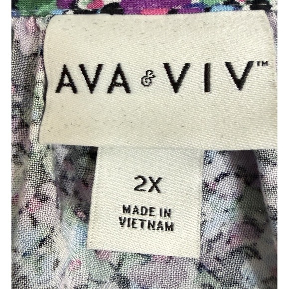 Ava Viv Sheer Blouse Shirt 2X Black, Pink, Blue, Peasant Stretch Tunic Boho - Picture 4 of 7